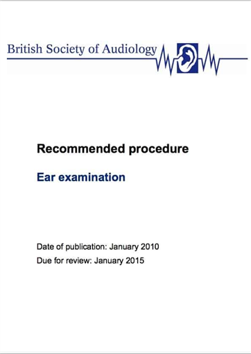 BSA Guidance on Ear examination