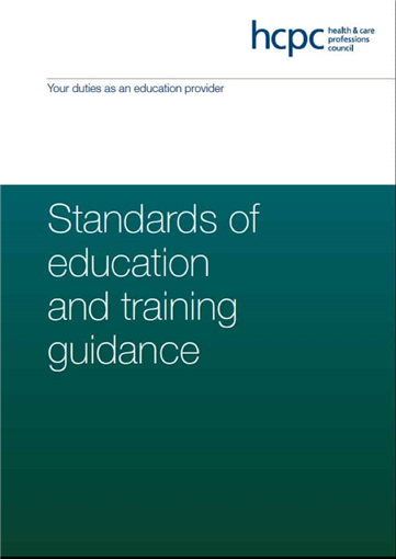 Standards of education and training